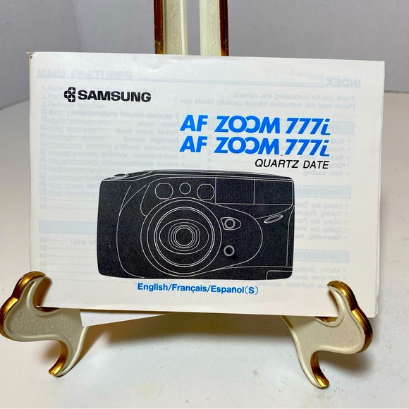 Samsung AF Zoom 777i Point and Shoot Camera Instruction Manual Vtg New Condition - Picture 1 of 3